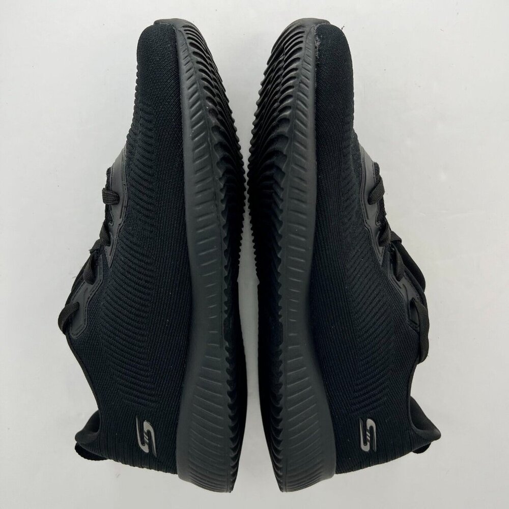 Skechers Bobs Womens 32504W Black Squad Tough Talk Lace Up Size 9 Walking Shoes - Picture 7 of 9